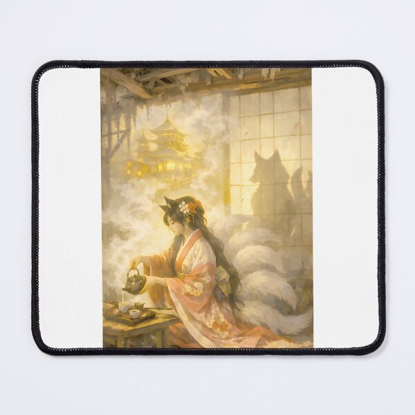 Item preview, The Tea House Illusion Japanese Kitsune Fox PERFECT GIFT FOR YOU AND FRIENDS designed and sold by YoussefQarbi.