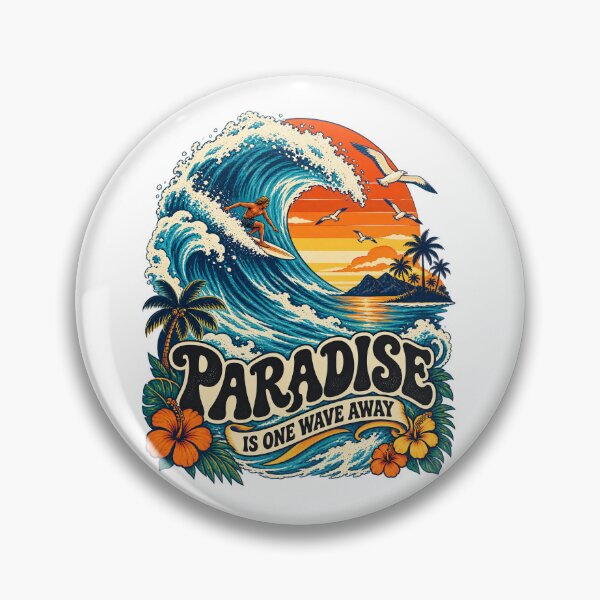 Item preview, Paradise Is One Wave Away  designed and sold by urbinet.