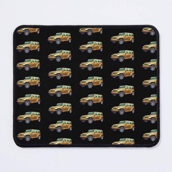 Item preview, Gold Jeep all-terrain emerald glass car designed and sold by C3R0.