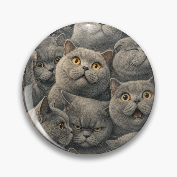 Item preview, Cute British Shorthair Faces Portrait Collage designed and sold by merchxwear.