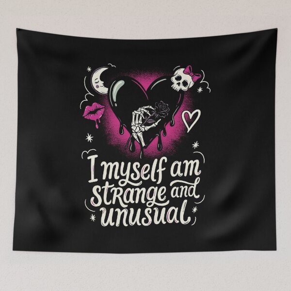Item preview, I Myself Am Strange and Unusual Scene Quote designed and sold by Say It With Ink.