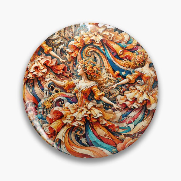 Item preview, Baroque Floral Dreams – Mediterranean Women, Roses and Ornamental Swirls designed and sold by ChicClicker.