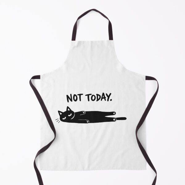Item preview, Not Today Lazy Black Cat designed and sold by ANALOG MISCHIEF.