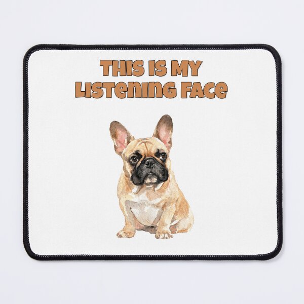 Item preview, French Bulldog Listening Face Funny Frenchie Art designed and sold by NatureUnleashed.