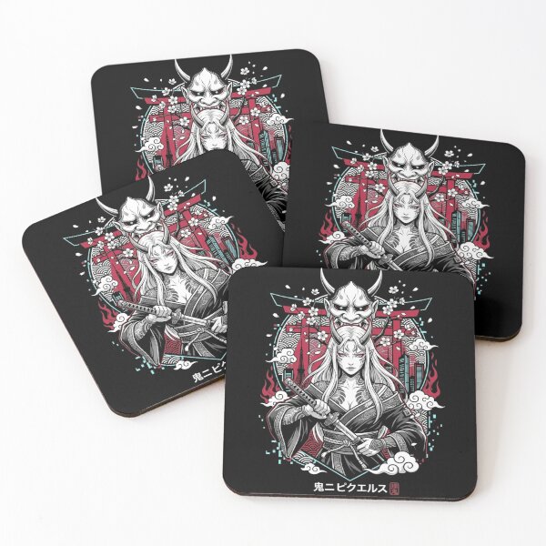 Item preview, Oni Kunoichi Samurai Girl – Japanese Demon Katana Tokyo Skyline Design designed and sold by Oni-Pixels.
