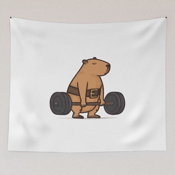 Item preview, Ok I Pull Up Heavy Capybara Deadlift – Funny Gym Motivation Shirt designed and sold by Mouad-Doadi.