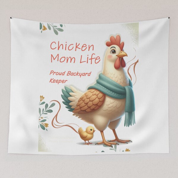 Item preview, Chicken Mom Cartoon designed and sold by Bennie Singh.