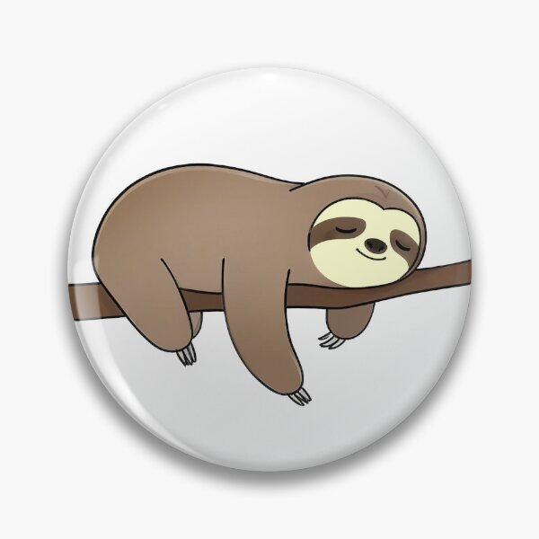 Item preview, Sloth lies on a branch. Tired lazy animal lies on branch, sloth sleeps and dreams. Design element for postcards. Cartoon minimalism  designed and sold by ArtEventET.
