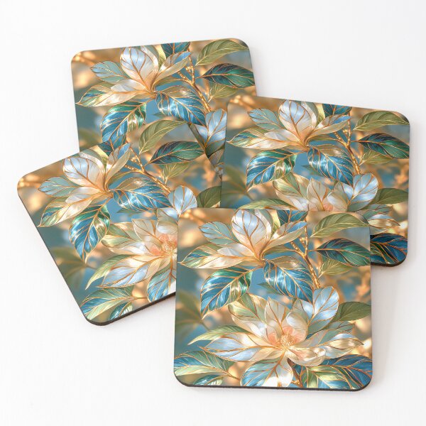 Item preview,  Tropical Floral Art in Blue and Green designed and sold by MargaretWiktor.