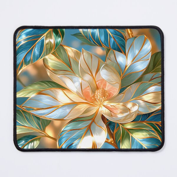Item preview, Tropical Floral Art in Blue and Green designed and sold by MargaretWiktor.