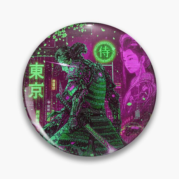 Item preview, Cyberpunk Geisha & Samurai | Neon Tokyo Japanese Futurism designed and sold by RhymeArc.