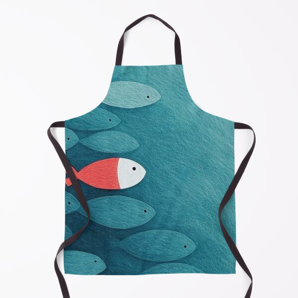 Item preview, Stand Out Red Fish Swimming Opposite Way Be Different Concept Art designed and sold by LYAN-STORE.
