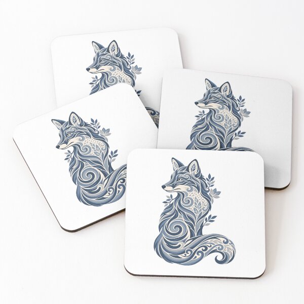 Item preview, Blue decorated wolf designed and sold by Menna2030.