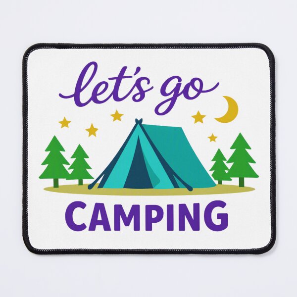 Item preview, Let’s Go Camping – Colorful Modern Tent & Pine Trees Design designed and sold by GabeMountainArt.