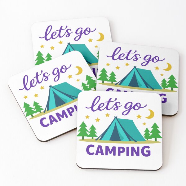 Item preview, Let’s Go Camping – Colorful Modern Tent & Pine Trees Design designed and sold by GabeMountainArt.