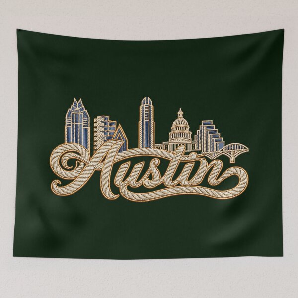 Item preview, Austin Skyline Typography PNG Transparent designed and sold by Rocky Mountain Artistry.