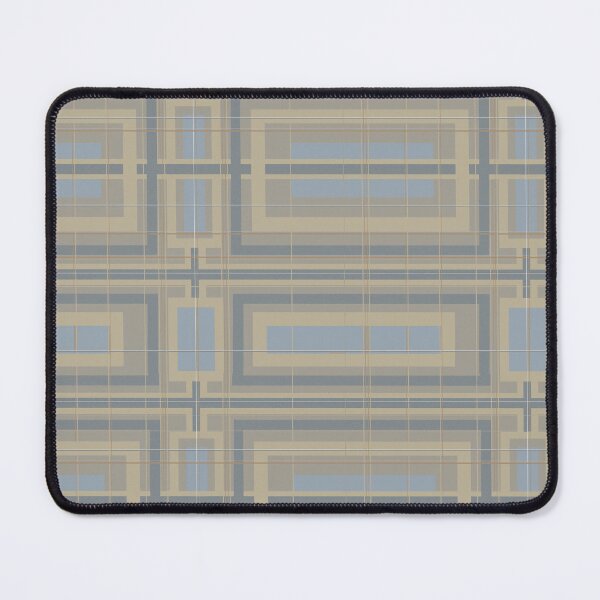 Item preview, Art Deco Wheat & Slate Blue Plaid designed and sold by FaireWaveArt.