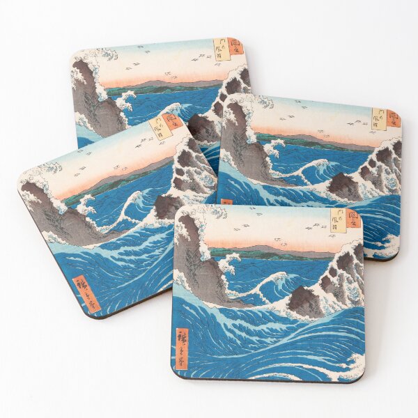 Item preview, View Of The Naruto Whirlpools and waves at Awa.ocean landscape art print by Utagawa Hiroshige designed and sold by Jéanpaul  Ferro.