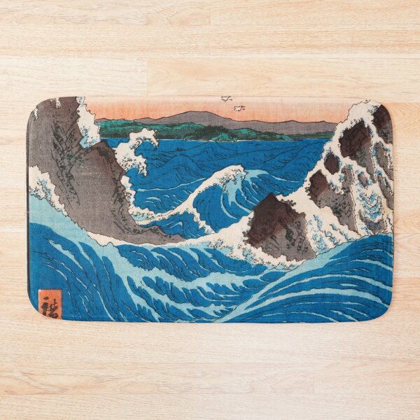 Item preview, View Of The Naruto Whirlpools and waves at Awa.ocean landscape art print by Utagawa Hiroshige designed and sold by Jéanpaul  Ferro.