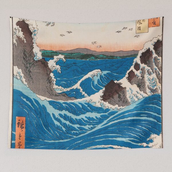 Item preview, View Of The Naruto Whirlpools and waves at Awa.ocean landscape art print by Utagawa Hiroshige designed and sold by Jéanpaul  Ferro.