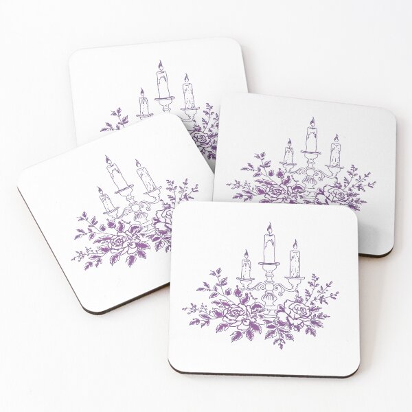 Item preview, Gothic Candles Purple and White designed and sold by RepeatCandy.