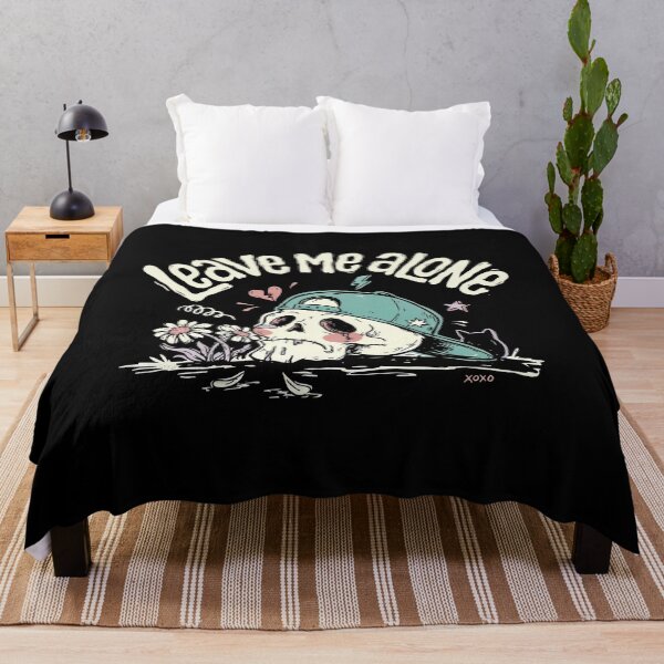 Item preview, Leave Me Alone Sad Skull Scene Kid Gift designed and sold by Say It With Ink.