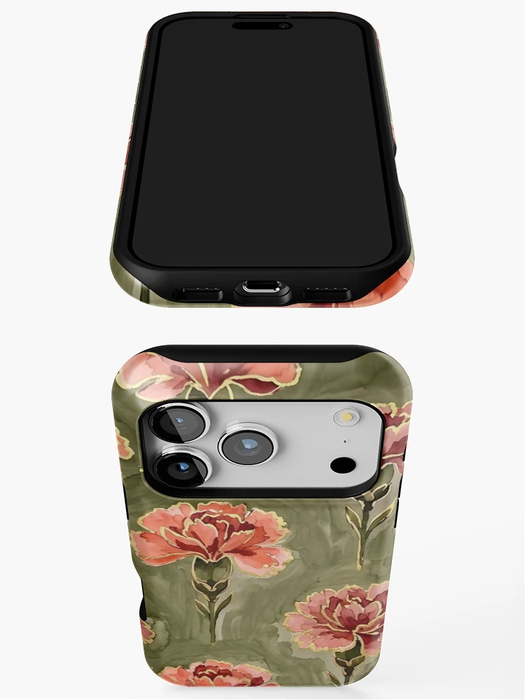 Thumbnail 3 of 4, iPhone Case, Carnations  designed and sold by GraphicsClub.