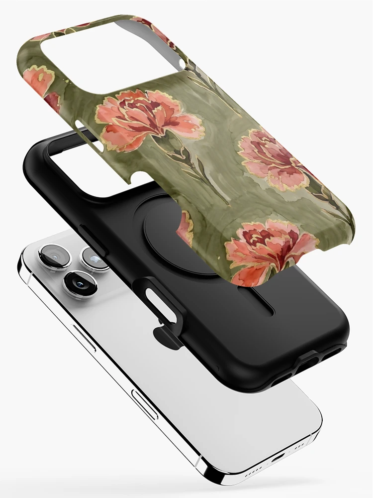 Thumbnail 2 of 4, iPhone Case, Carnations  designed and sold by GraphicsClub.