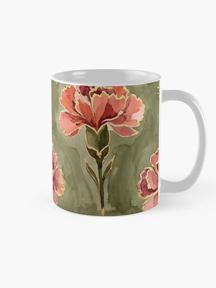 Thumbnail 3 of 6, Coffee Mug, Carnations designed and sold by GraphicsClub.