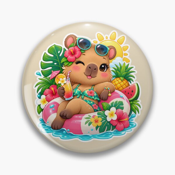 Item preview, Tropical Capybara Girl  designed and sold by AnyMar2023.