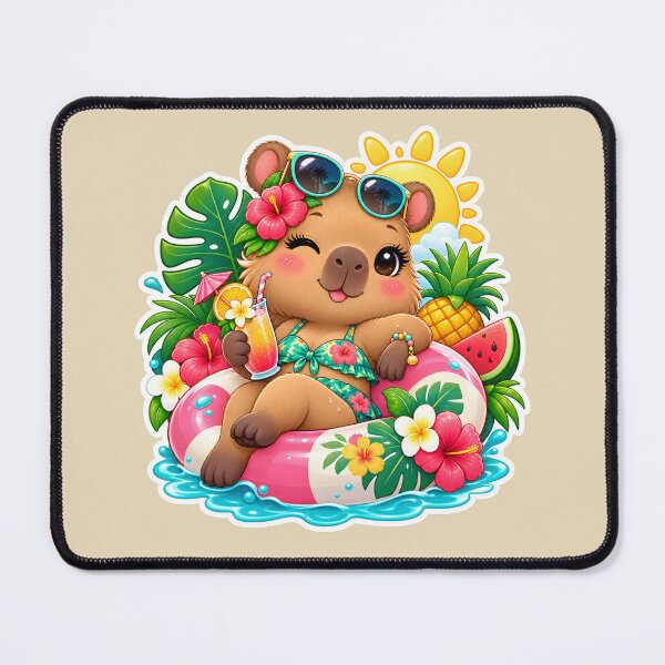 Item preview, Tropical Capybara Girl  designed and sold by AnyMar2023.