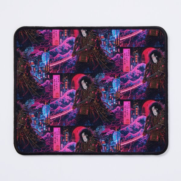 Item preview, The Great Wave of Neo Tokyo | Cyberpunk Kabuki Warrior designed and sold by RhymeArc.
