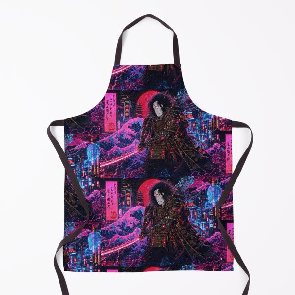 Item preview, The Great Wave of Neo Tokyo | Cyberpunk Kabuki Warrior designed and sold by RhymeArc.