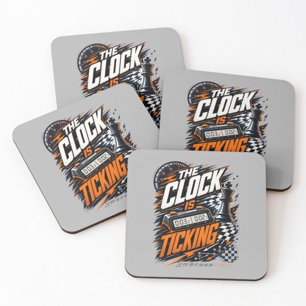 Item preview, The Clock Is Ticking Fast Chess Design designed and sold by KnightVibe.