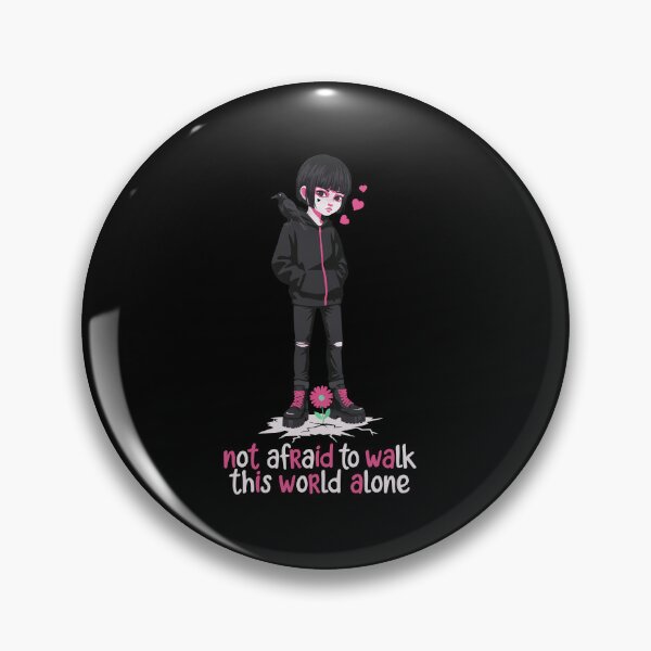 Item preview, Not Afraid To Walk This World Alone Emo Girl designed and sold by Say It With Ink.