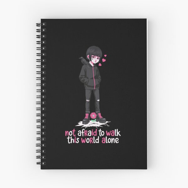 Item preview, Not Afraid To Walk This World Alone Emo Girl designed and sold by Say It With Ink.