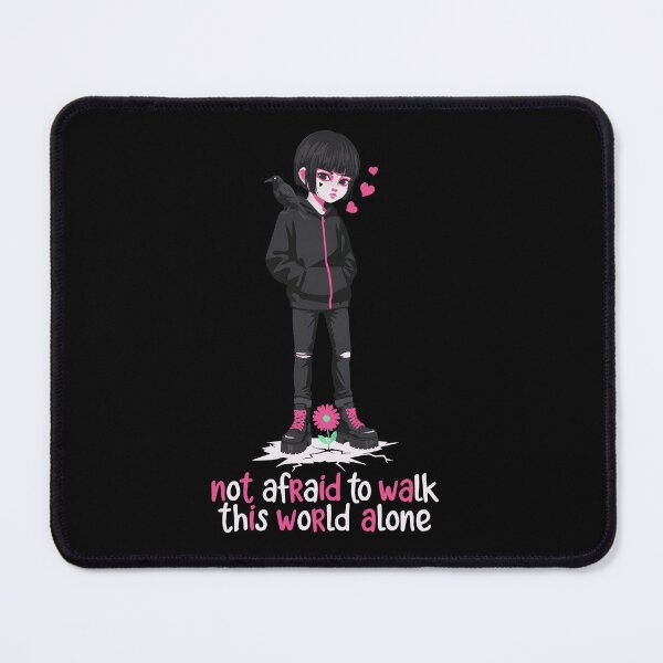 Item preview, Not Afraid To Walk This World Alone Emo Girl designed and sold by Say It With Ink.