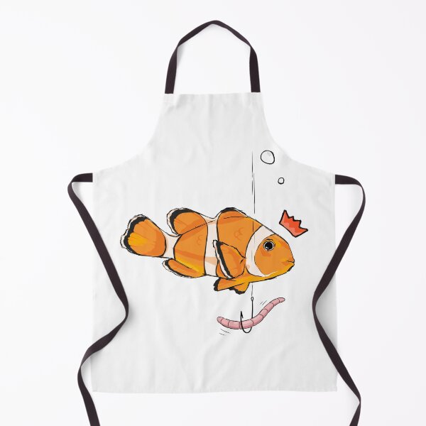 Item preview, Clownfish Chasing Fishing Worm designed and sold by Macarhoneeart.