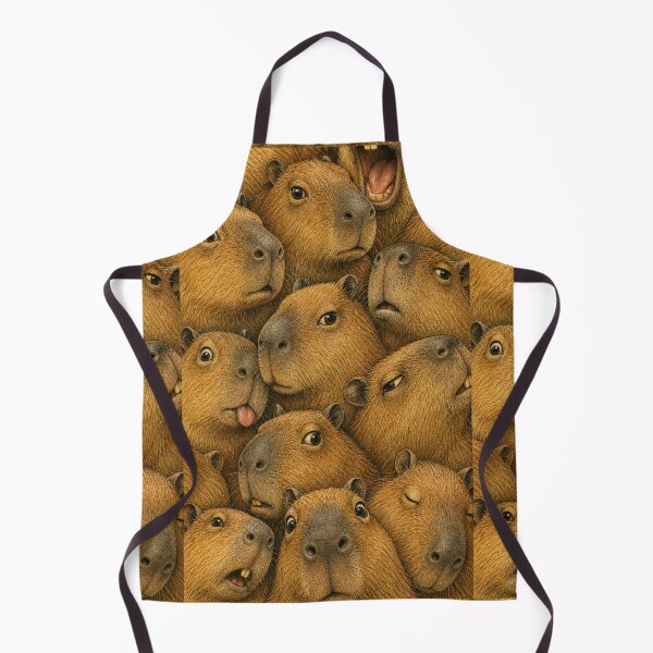 Item preview, Cute Capybara Faces Portrait Collage designed and sold by merchxwear.
