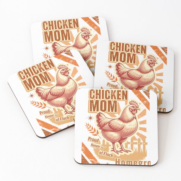 Item preview, Chicken Mom Distressed Retro Style designed and sold by Bennie Singh.