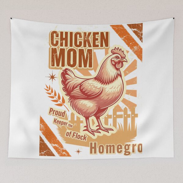 Item preview, Chicken Mom Distressed Retro Style designed and sold by Bennie Singh.