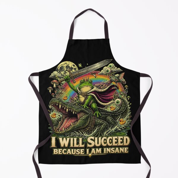 Item preview, I Will Succeed Because I Am Insane Dark Fantasy Frog designed and sold by PROPera-design.