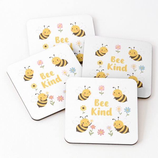 Item preview, Bee Kind – Cute Bees & Wildflowers | Positive Nature Quote Design designed and sold by Cartoon art with a purpose ❤️ Supporting Althea’s friends .