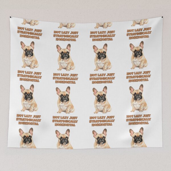 Item preview, Strategically Horizontal French Bulldog Funny Art designed and sold by NatureUnleashed.