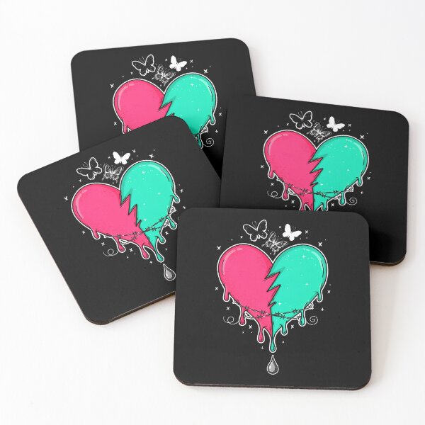 Item preview, Dripping Broken Heart Barbed Wire Emo Style designed and sold by Say It With Ink.