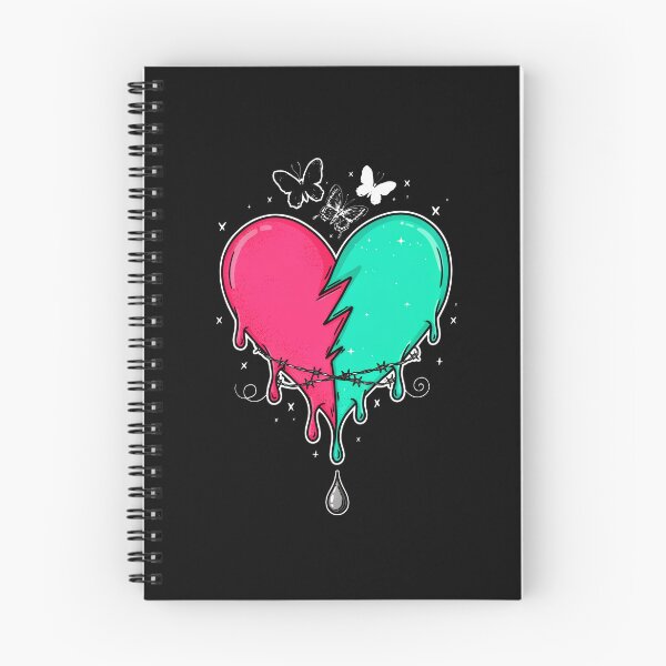 Item preview, Dripping Broken Heart Barbed Wire Emo Style designed and sold by Say It With Ink.