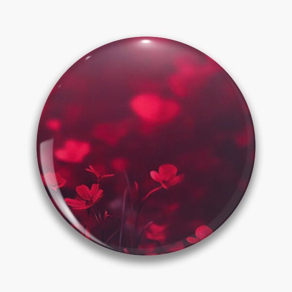 Item preview, Dark Red Flowers Field Romantic Crimson Floral Bokeh designed and sold by LYAN-STORE.