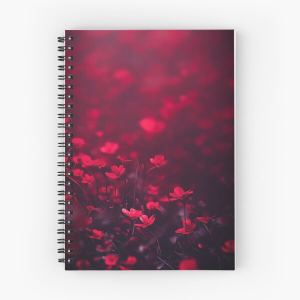 Item preview, Dark Red Flowers Field Romantic Crimson Floral Bokeh designed and sold by LYAN-STORE.