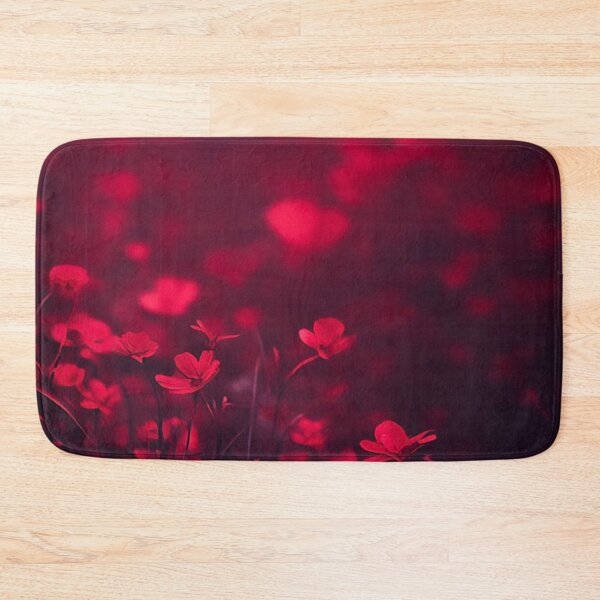 Item preview, Dark Red Flowers Field Romantic Crimson Floral Bokeh designed and sold by LYAN-STORE.