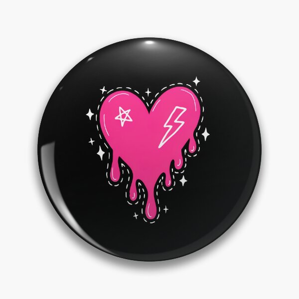 Item preview, Pink Dripping Heart Lightning Bolt Scene Kid designed and sold by Say It With Ink.